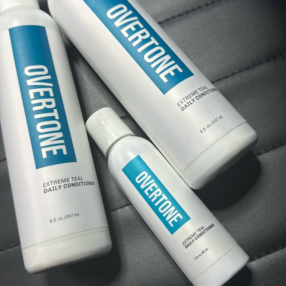 OVERTONE - “Extreme Teal” Daily Conditioners Blue/Teal Hair Color - 3 Pack - Picture 3 of 16